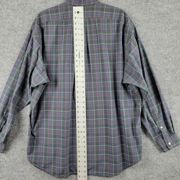 RALPH LAUREN Green Plaid Blake Cotton Long Sleeve Button Down Shirt SIZE XL - Picture 6 of 12